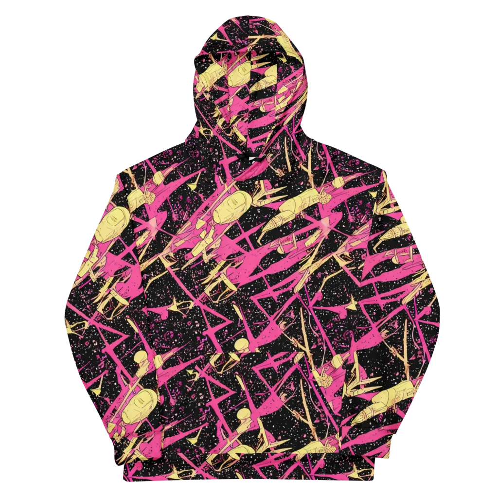 Galaxy Graffiti on Cotton Hoodie — Front