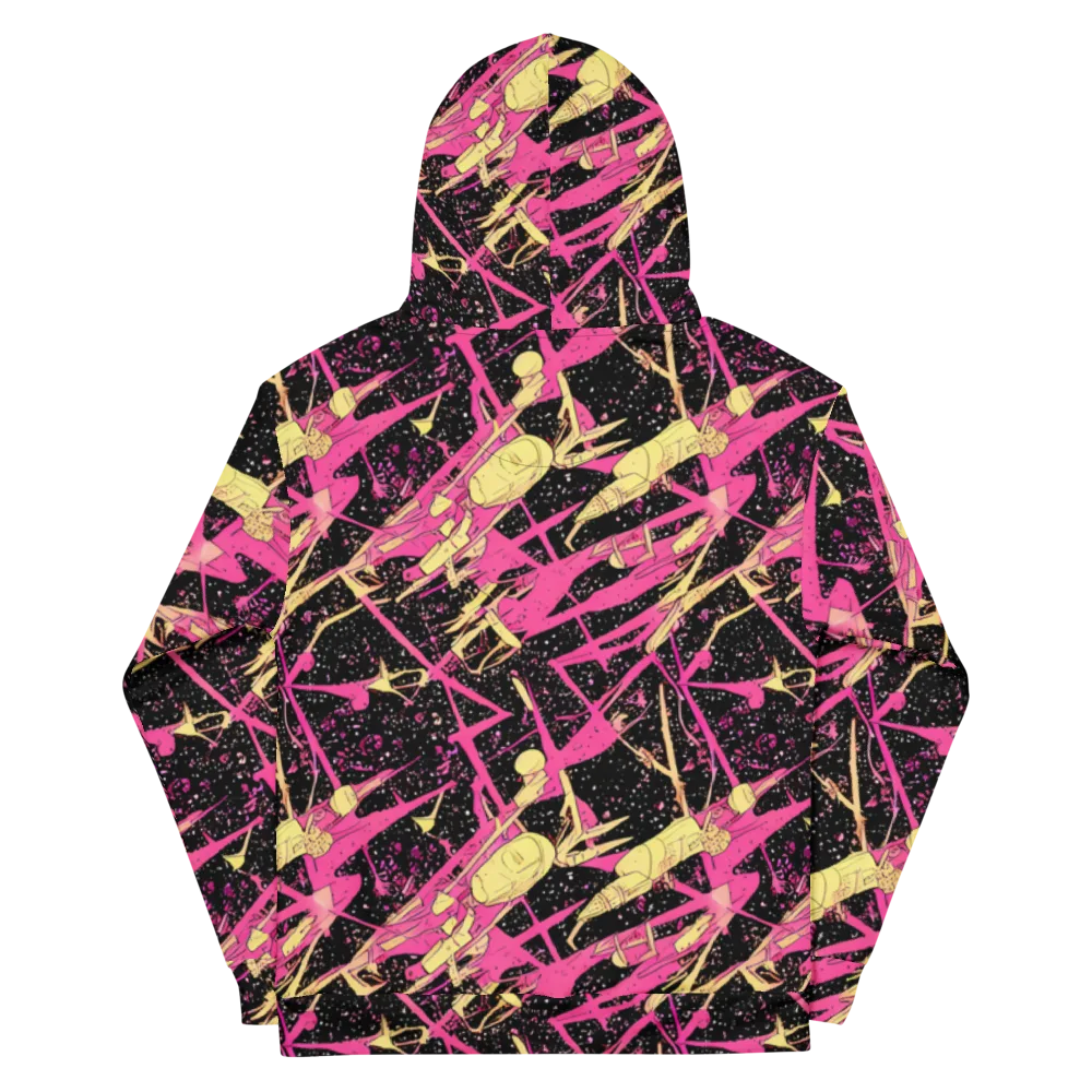 Galaxy Graffiti on Cotton Hoodie — Back