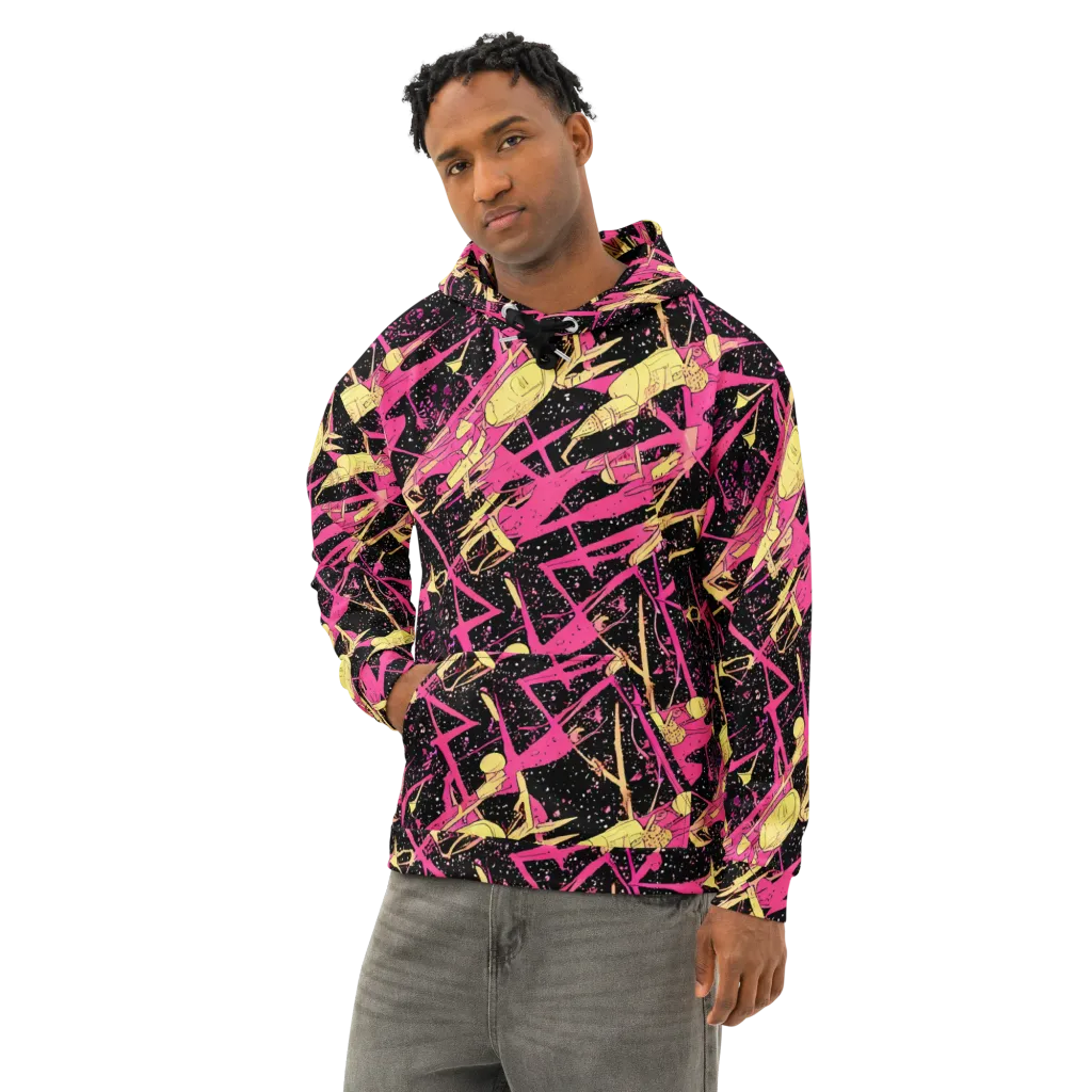 Galaxy Graffiti on Cotton Hoodie — Left Front