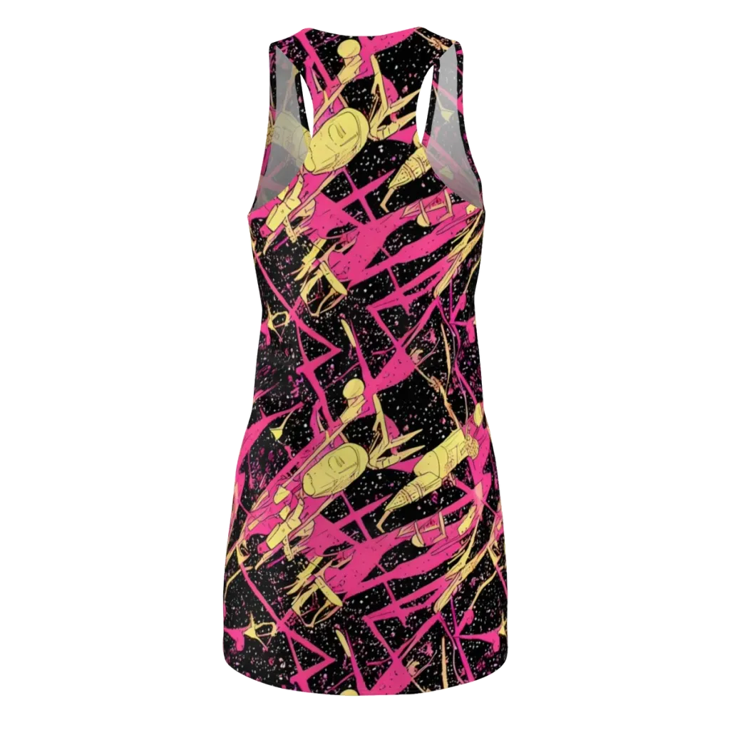 Galaxy Graffiti on Racerback Dress — Back