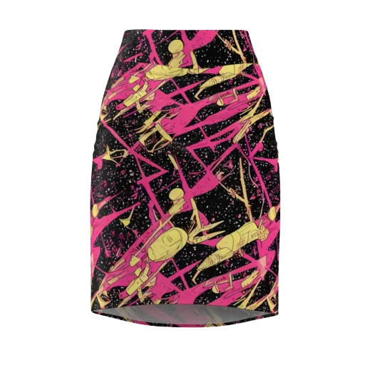 Galaxy Graffiti on a Pencil Skirt