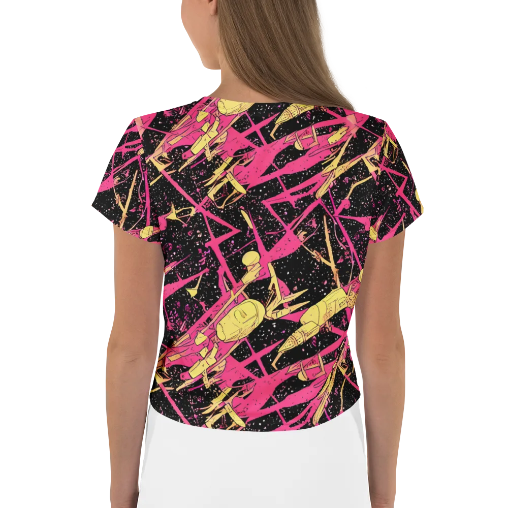 Galaxy Graffiti on Crop Tee — Back