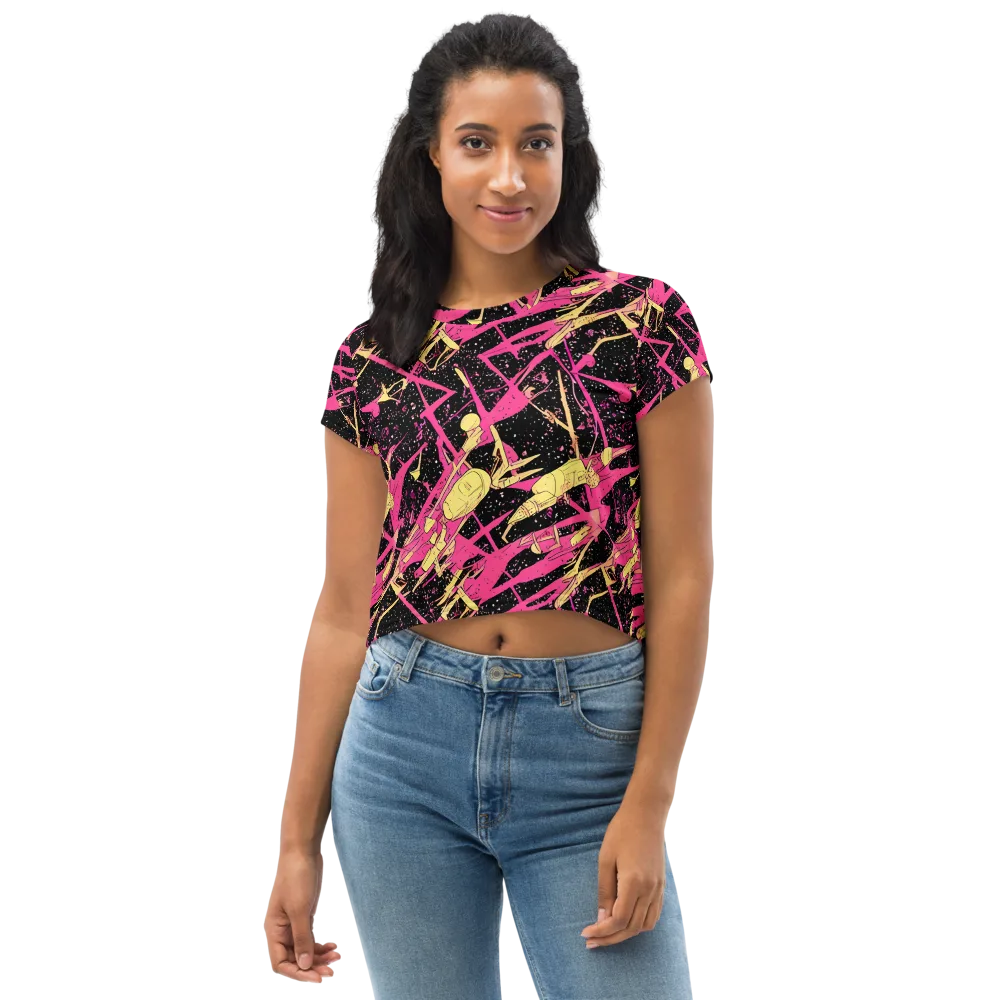 Galaxy Graffiti on Crop Tee — Front