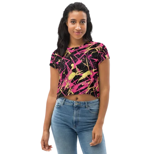 Galaxy Graffiti on a Crop Tee