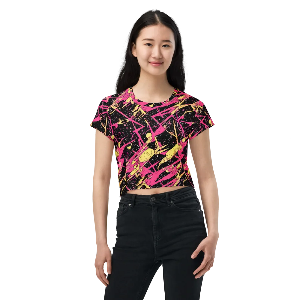 Galaxy Graffiti on Crop Tee — Front