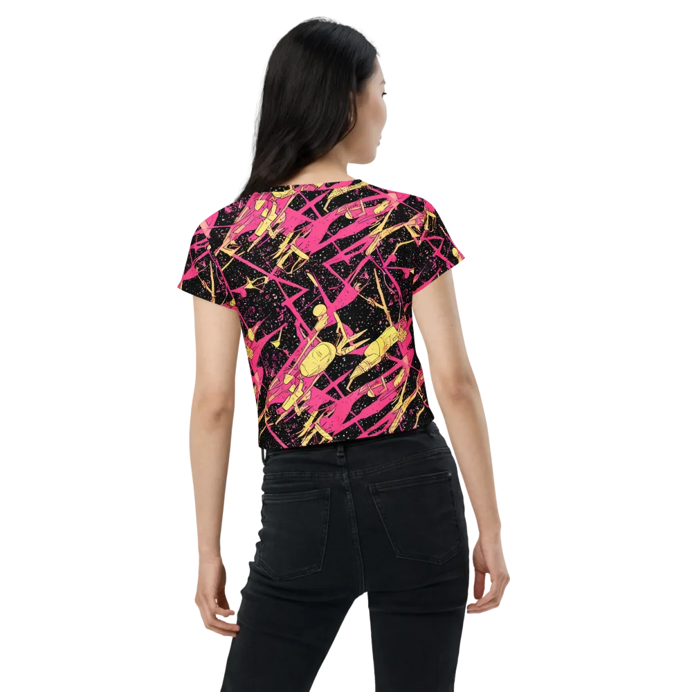 Galaxy Graffiti on Crop Tee — Back