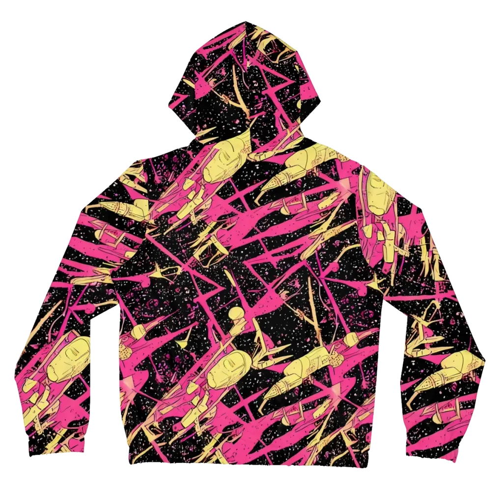 Galaxy Graffiti on Women's Full-Zip Hoodie — Back