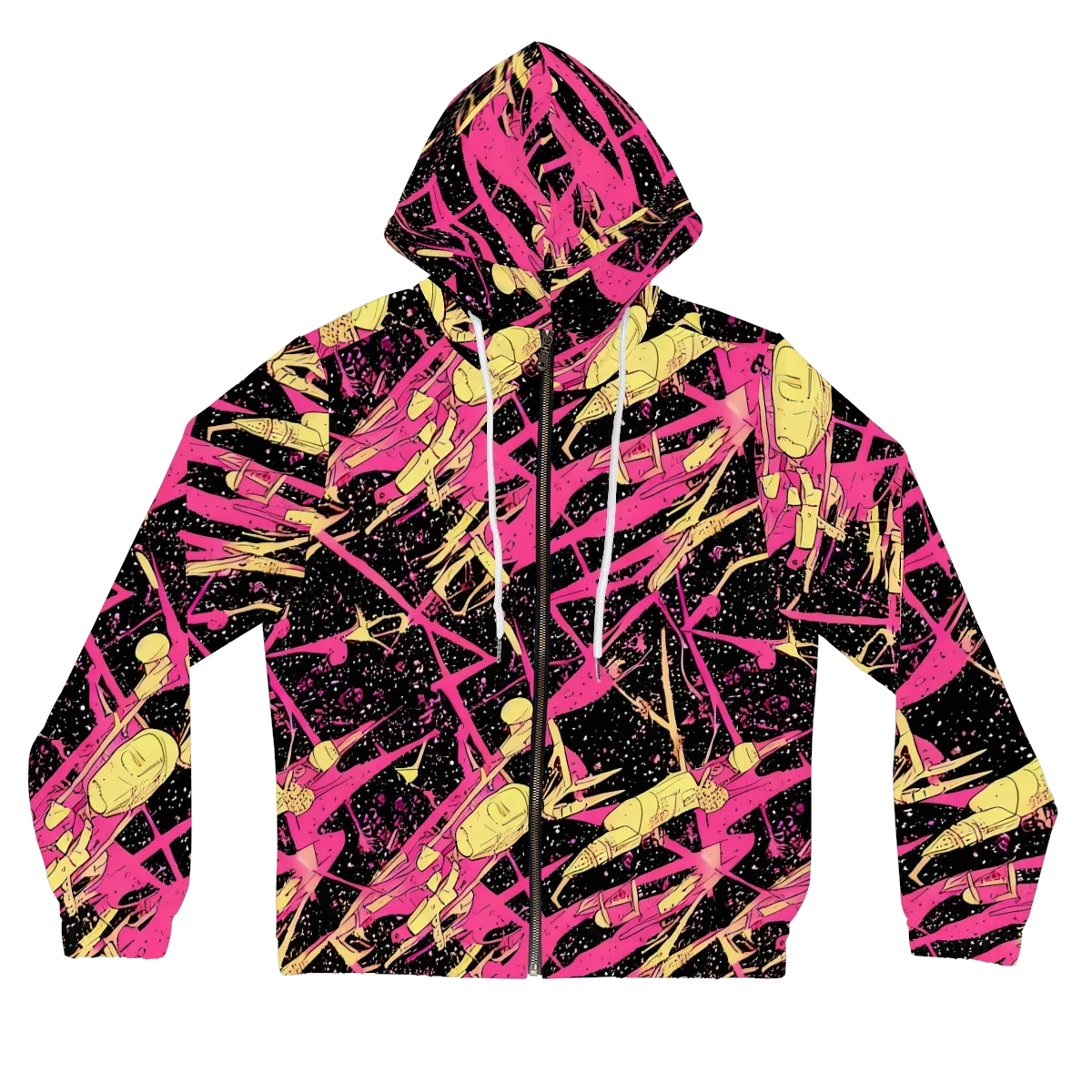Galaxy Graffiti on Women's Full-Zip Hoodie — Front