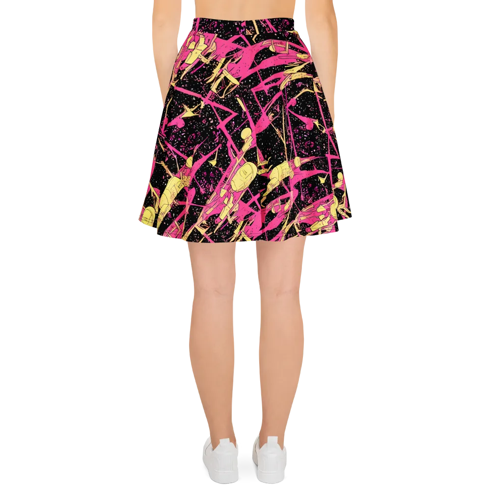 Galaxy Graffiti on Skater Skirt — Back
