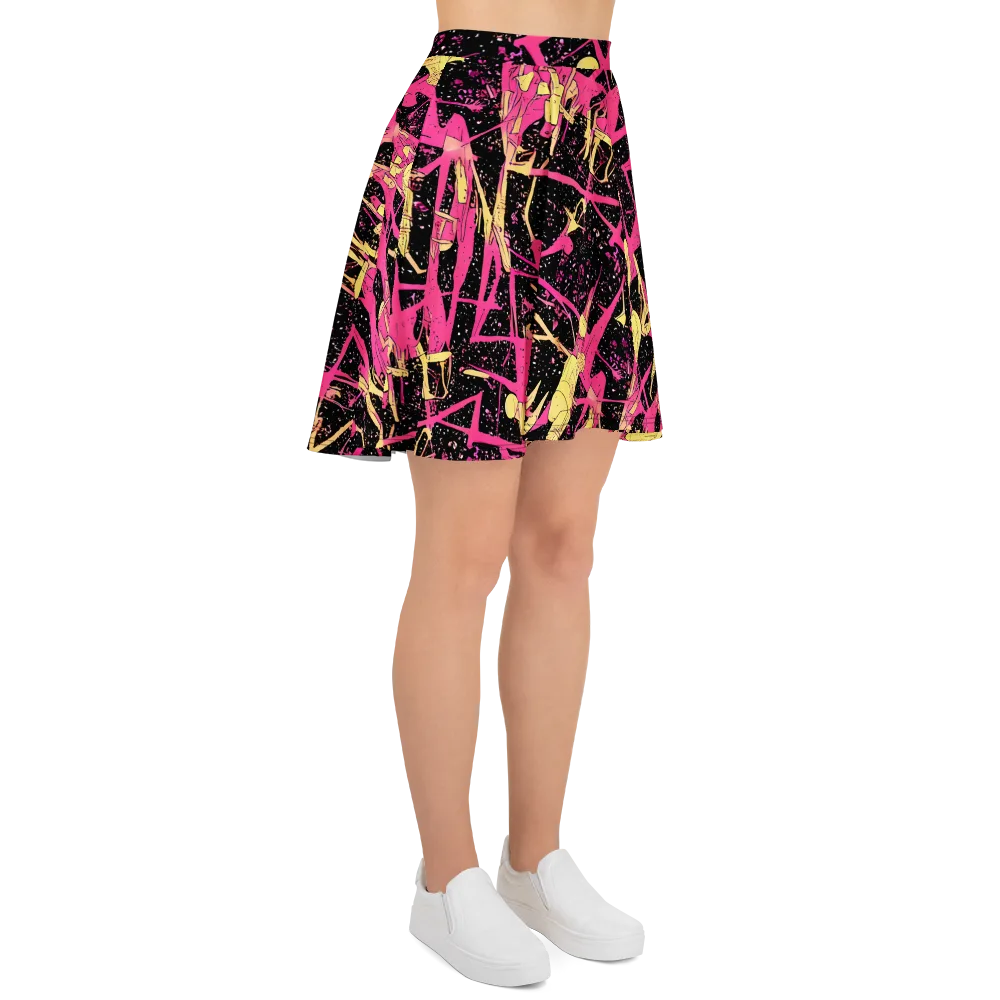 Galaxy Graffiti on Skater Skirt — Right