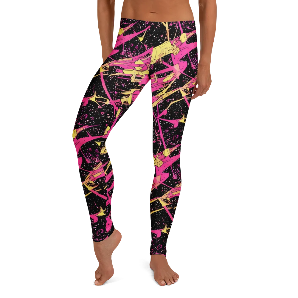 Galaxy Graffiti on Leggings — Front