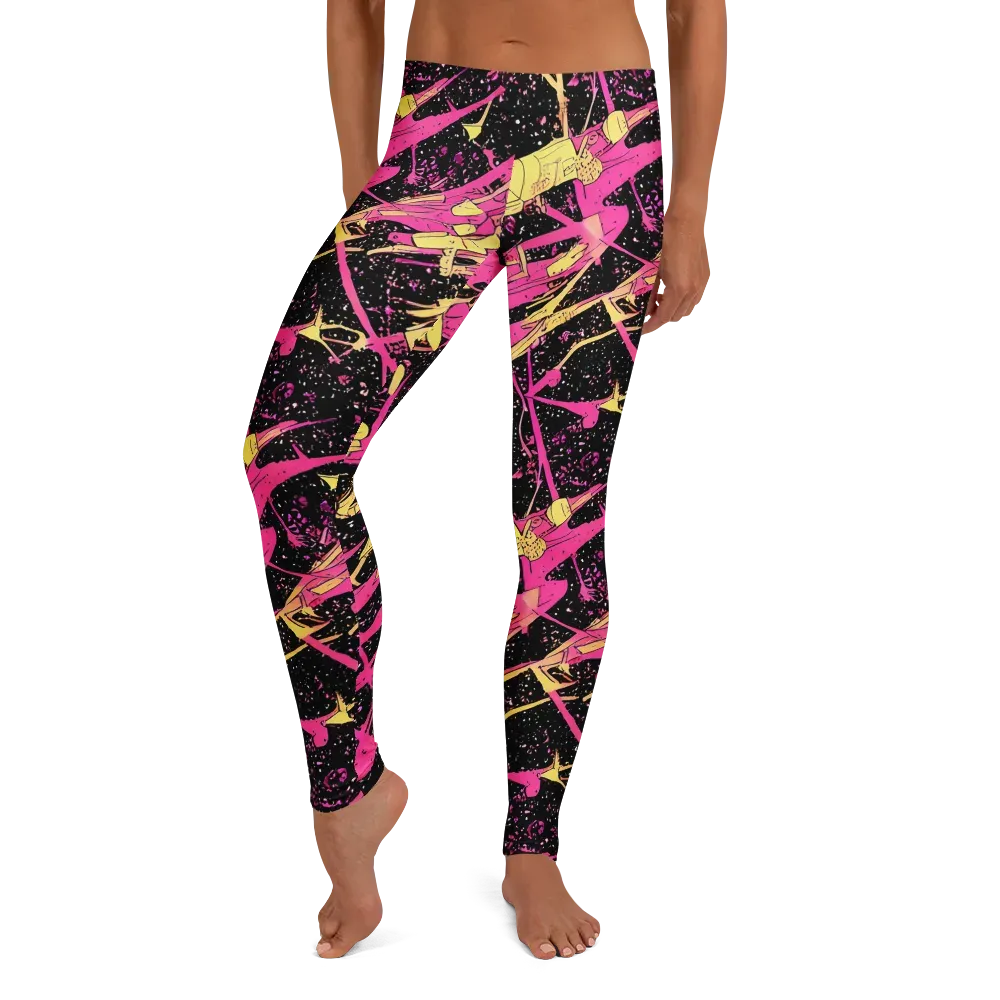 Galaxy Graffiti on Leggings — Front