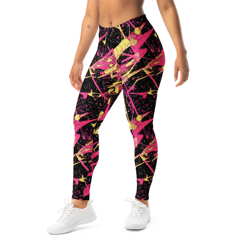 Galaxy Graffiti on Leggings — Left Front