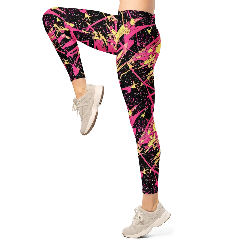 Galaxy Graffiti on Leggings — Left