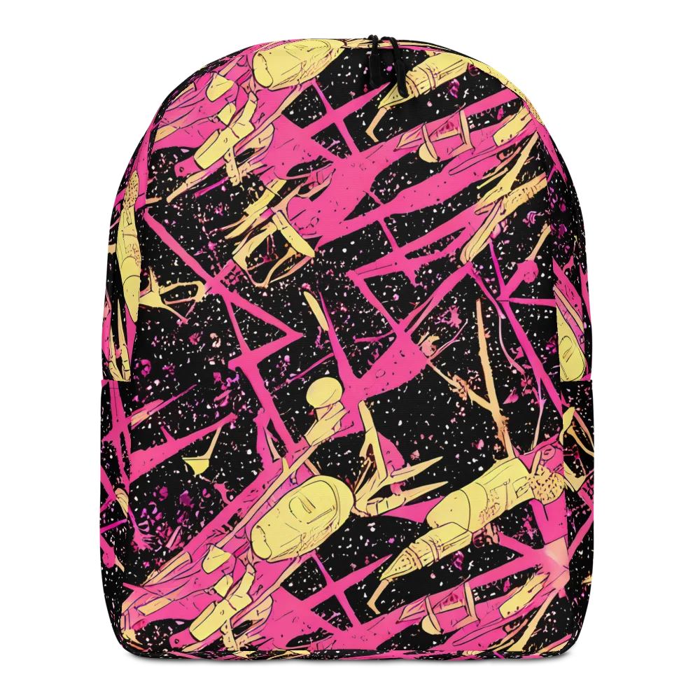 Galaxy Graffiti on Minimalist Backpack — Front