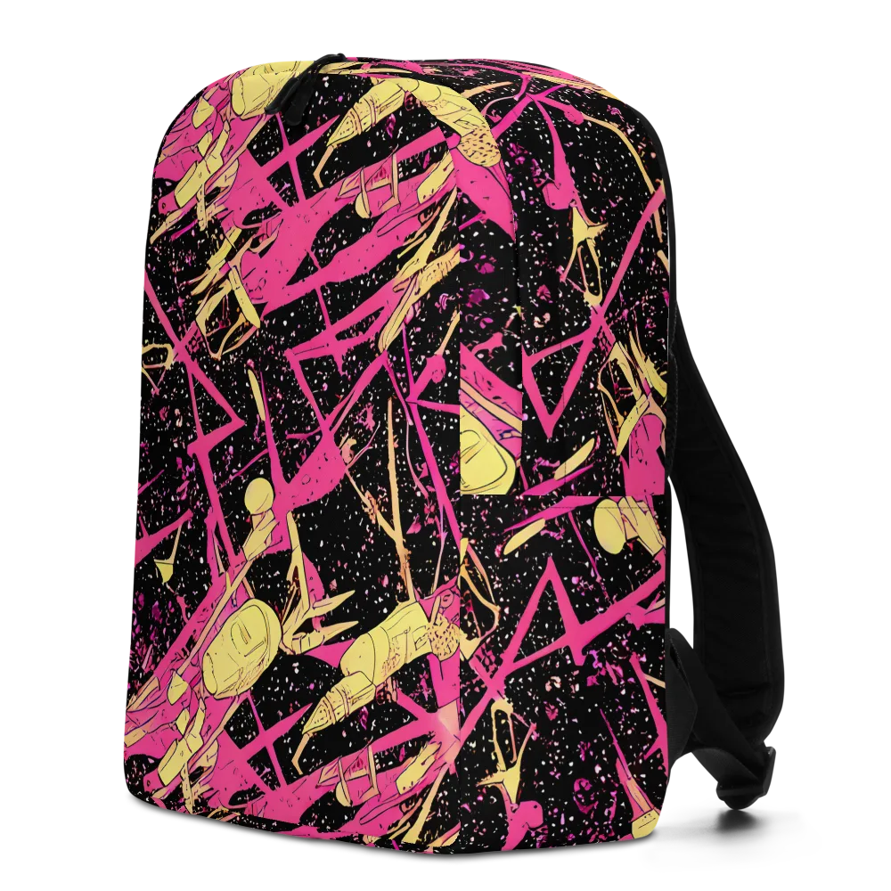 Galaxy Graffiti on Minimalist Backpack — Left