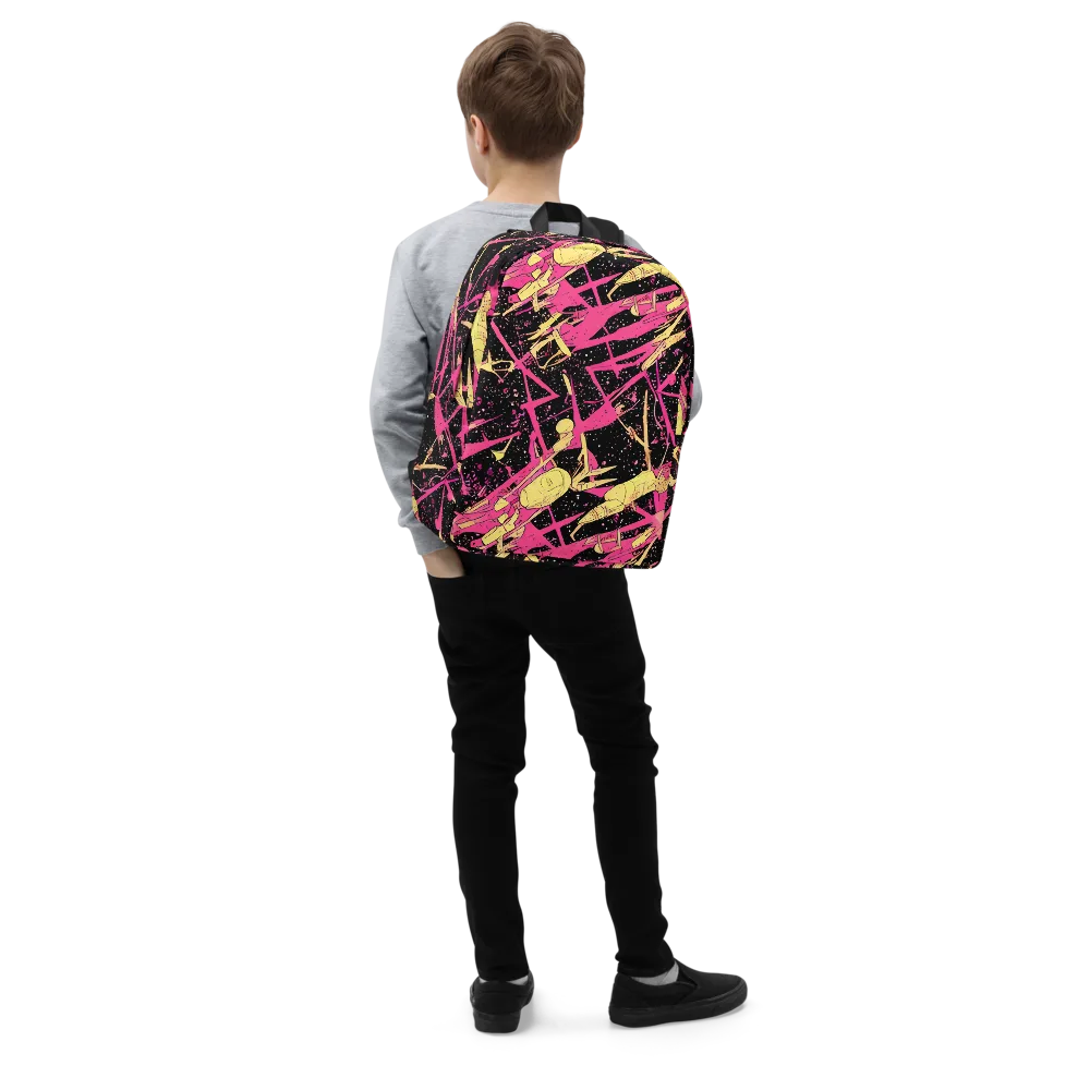 Galaxy Graffiti on Minimalist Backpack — Right Front