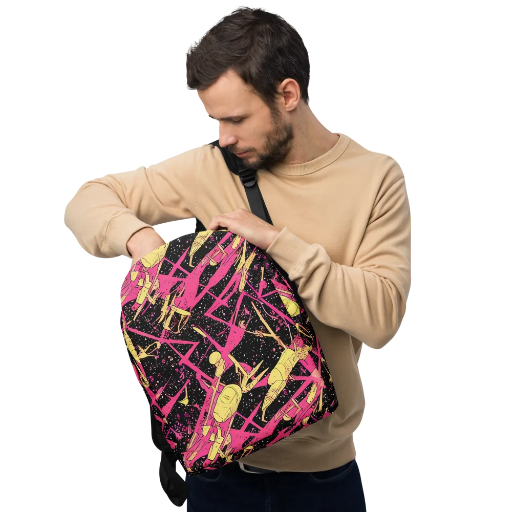 Galaxy Graffiti on Minimalist Backpack — Front