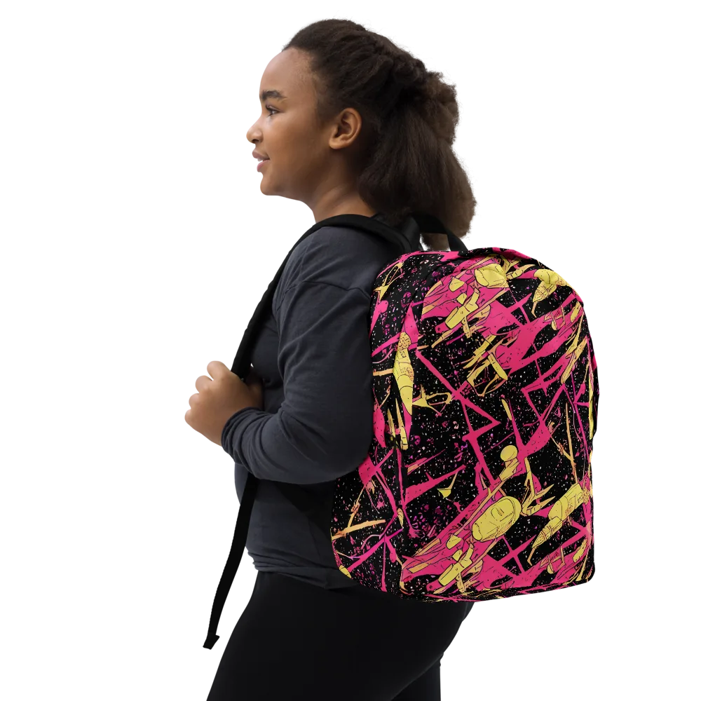 Galaxy Graffiti on Minimalist Backpack — Right Front