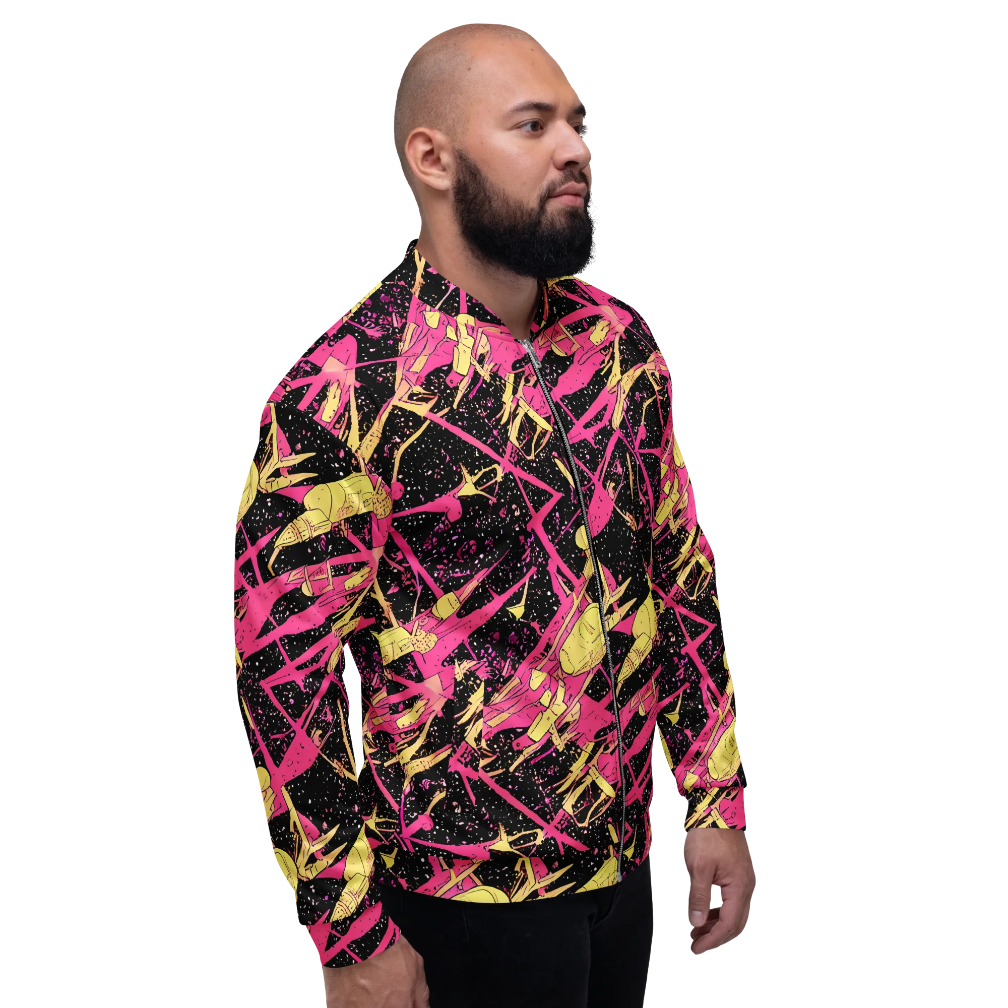 Galaxy Graffiti on Bomber Jacket — Right