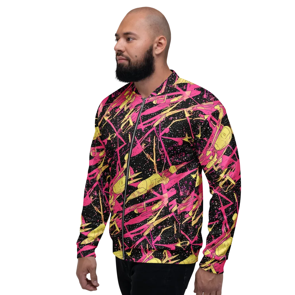 Galaxy Graffiti on Bomber Jacket — Left