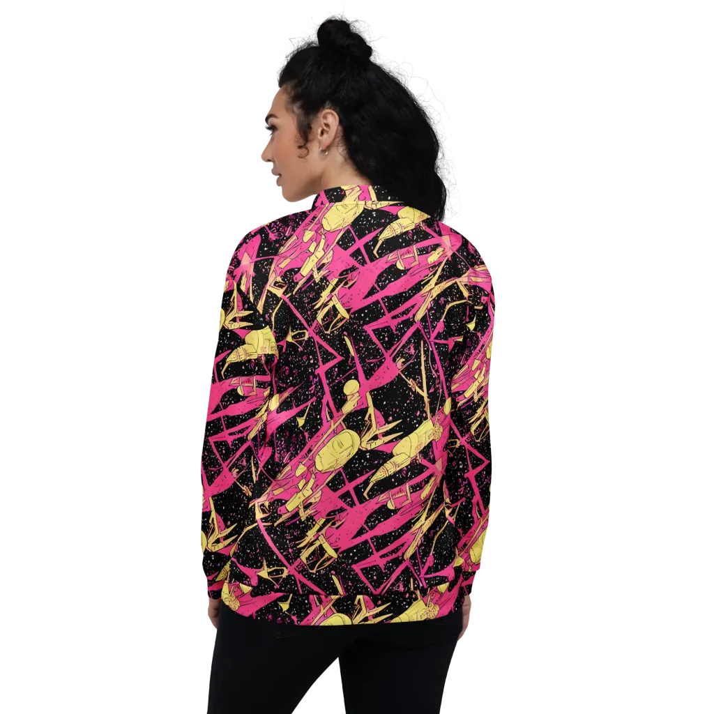 Galaxy Graffiti on Bomber Jacket — Back