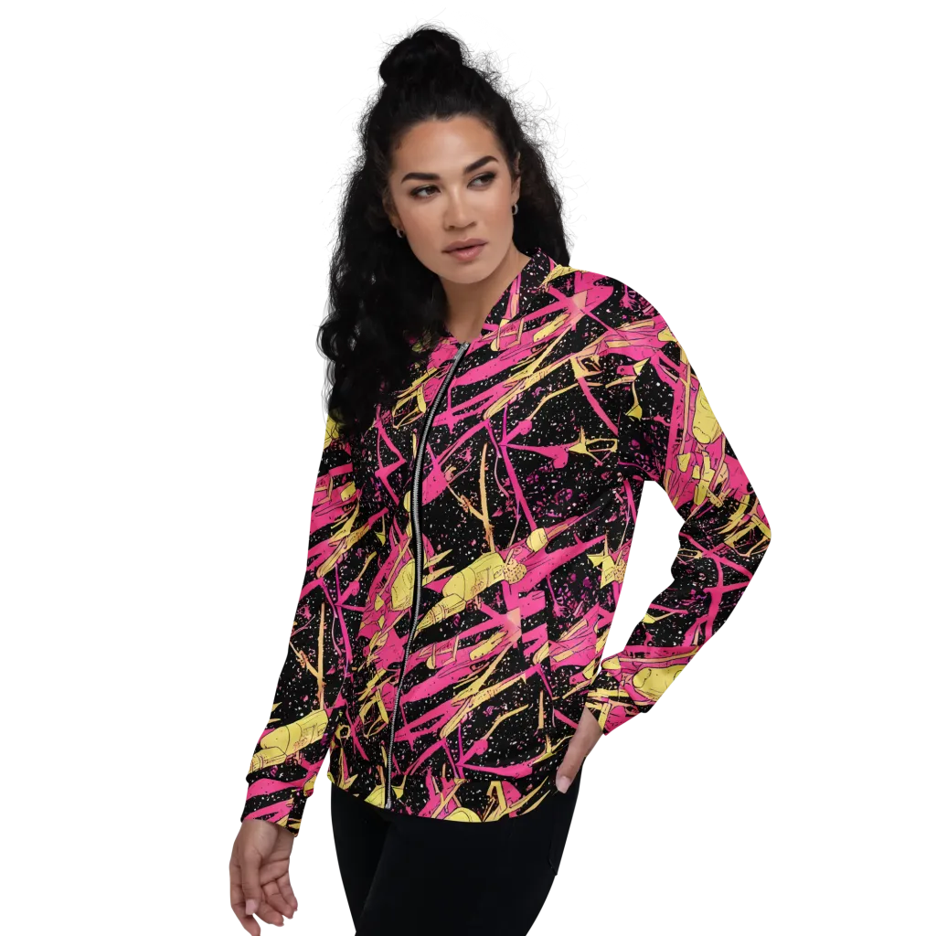 Galaxy Graffiti on Bomber Jacket — Left