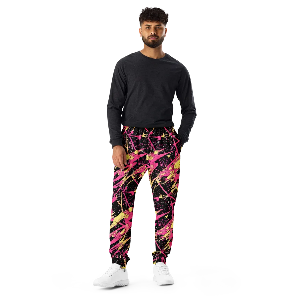 Galaxy Graffiti on Men's Joggers — Front