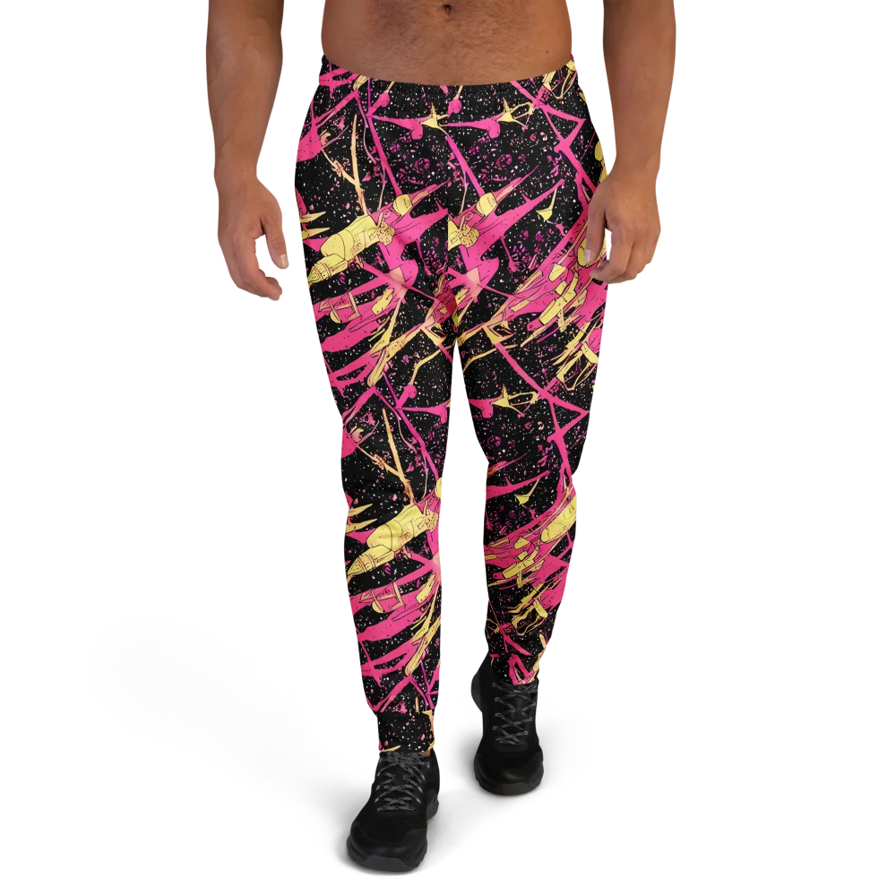 Galaxy Graffiti on Men's Joggers — Front