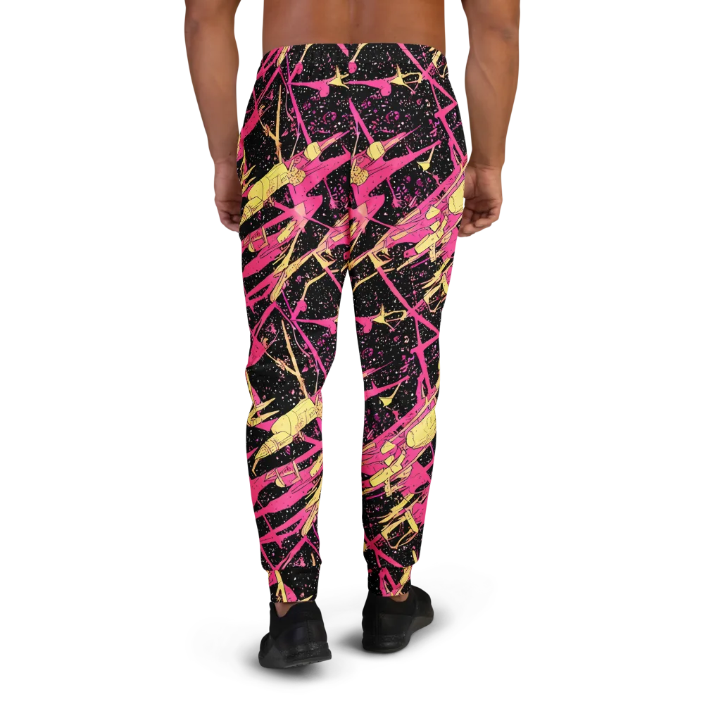 Galaxy Graffiti on Men's Joggers — Back