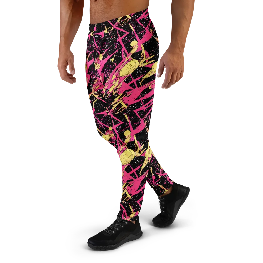 Galaxy Graffiti on Men's Joggers — Left