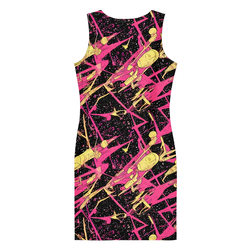 Galaxy Graffiti on Bodycon Dress — Back