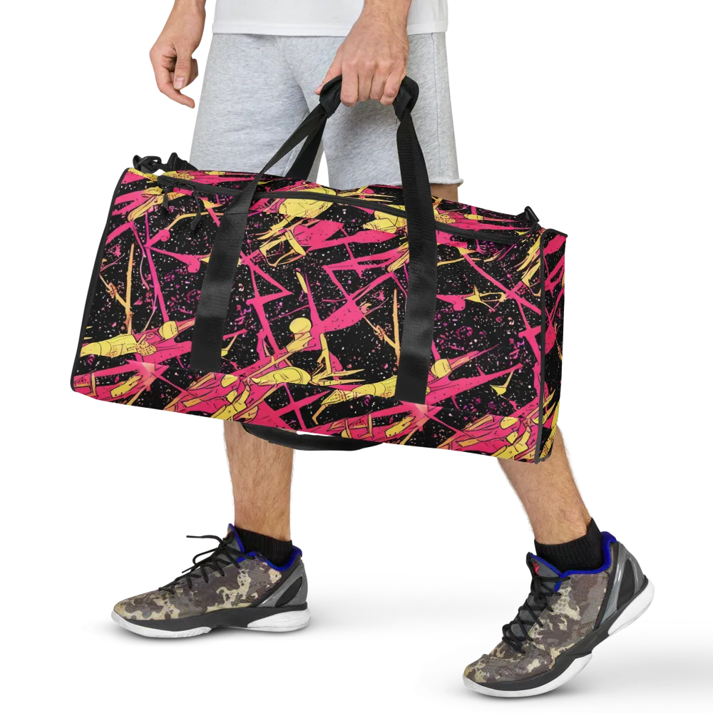 Galaxy Graffiti on Duffle Bag — Front