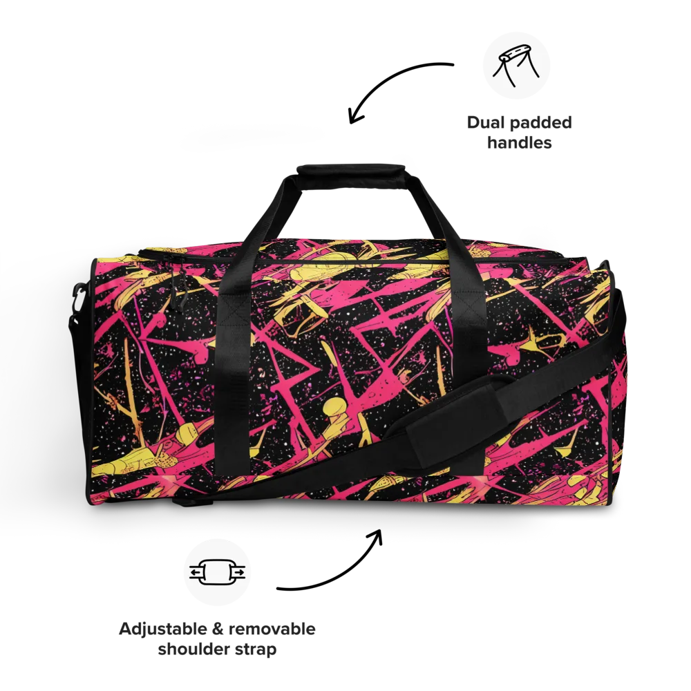Galaxy Graffiti on Duffle Bag — Front