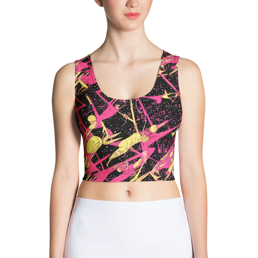 Galaxy Graffiti on Crop Top — Front
