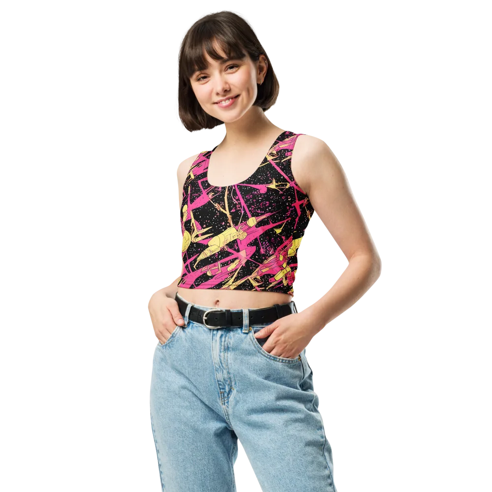 Galaxy Graffiti on Crop Top — Front