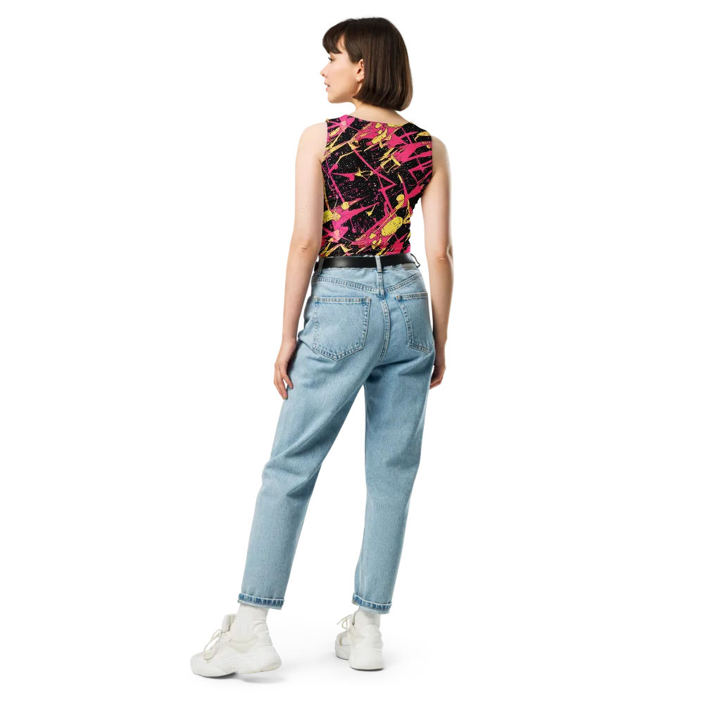 Galaxy Graffiti on Crop Top — Back