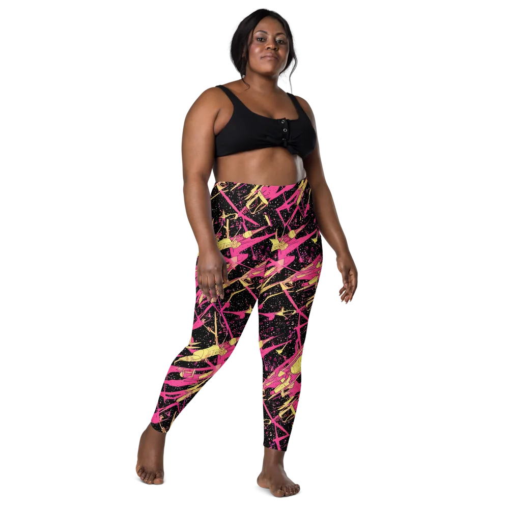 Galaxy Graffiti on Leggings with Pockets — Front