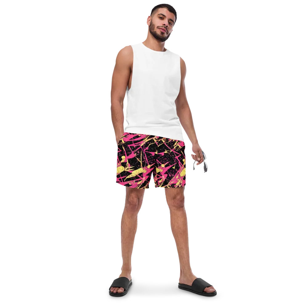 Galaxy Graffiti on Swim Trunks — Front