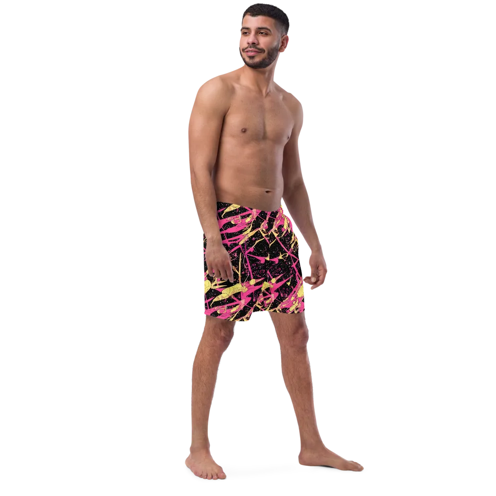 Galaxy Graffiti on Swim Trunks — Right Front