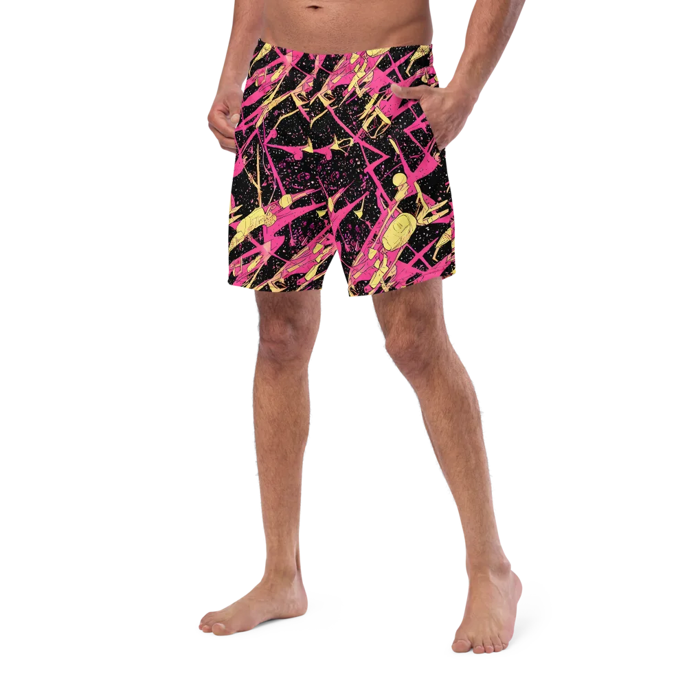 Galaxy Graffiti on Swim Trunks — Left Front