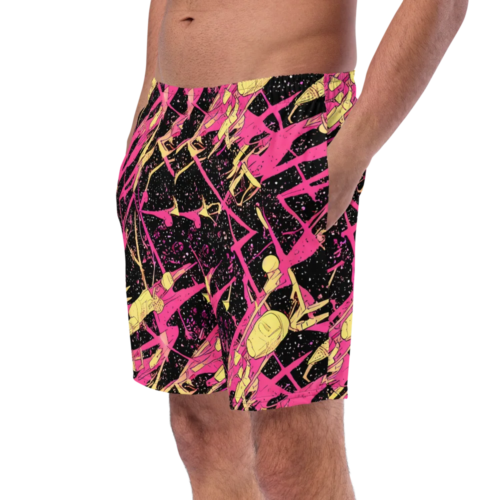 Galaxy Graffiti on Swim Trunks — Left Front