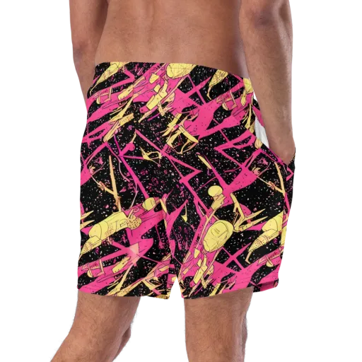 Galaxy Graffiti on a Swim Trunks