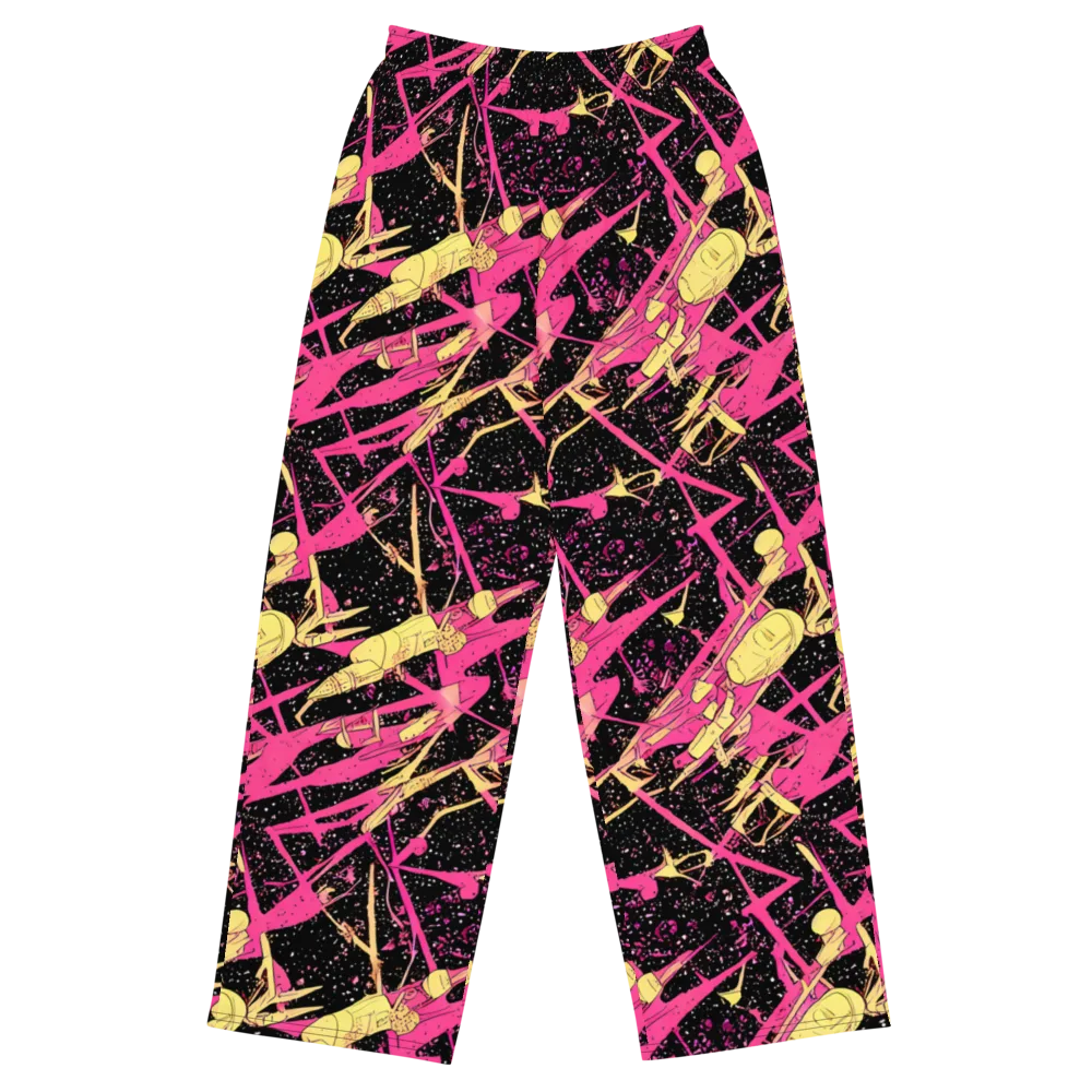 Galaxy Graffiti on Wide-Leg Pants — Front