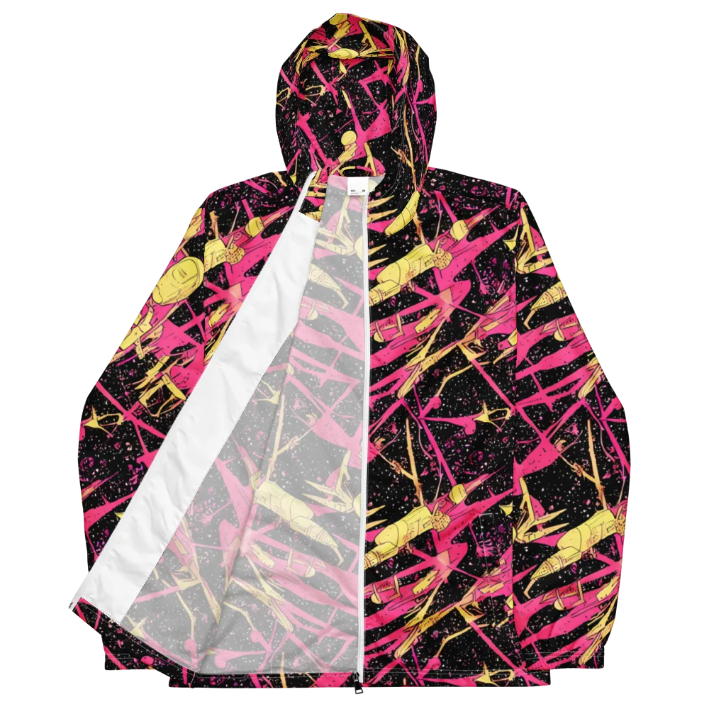Galaxy Graffiti on Men's Windbreaker — Front