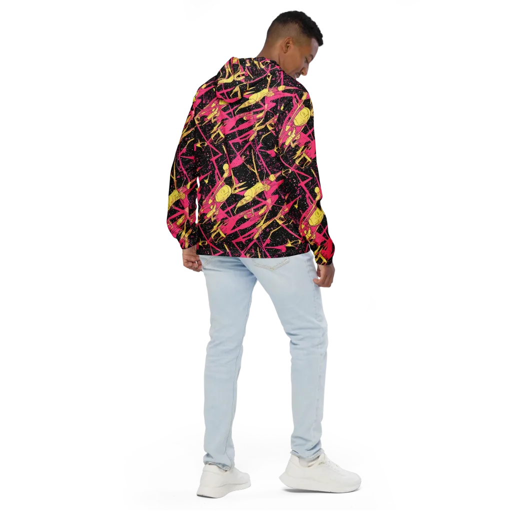 Galaxy Graffiti on Men's Windbreaker — Back