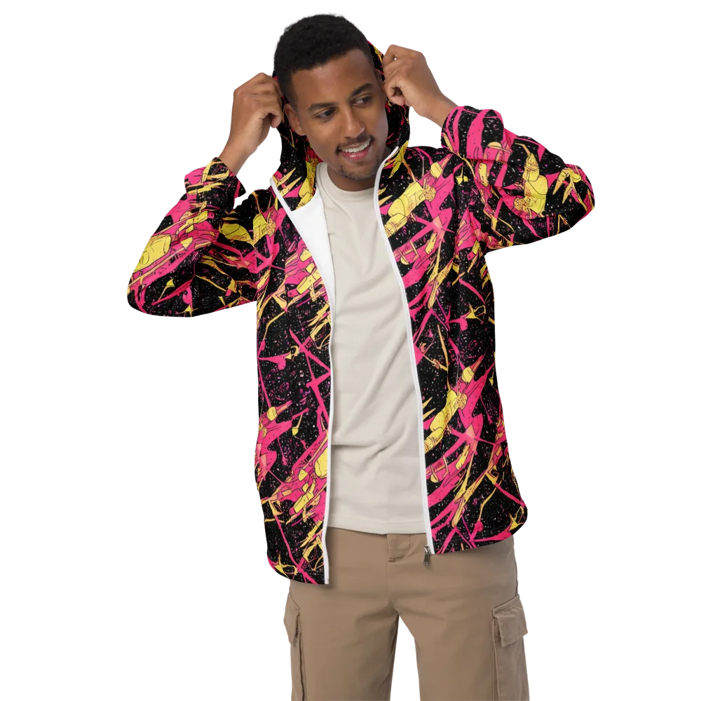 Galaxy Graffiti on Men's Windbreaker — Front