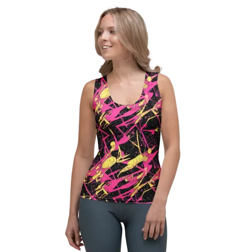 Galaxy Graffiti on a Women's Tank Top