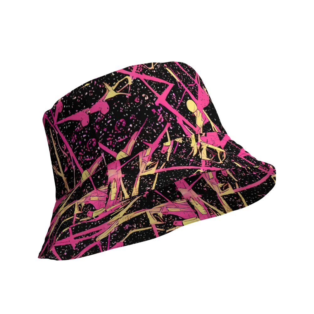 Galaxy Graffiti on Reversible Bucket Hat — Product details Outside