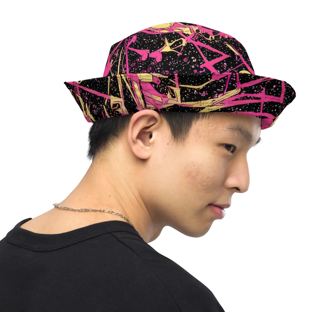 Galaxy Graffiti on Reversible Bucket Hat — Right Outside